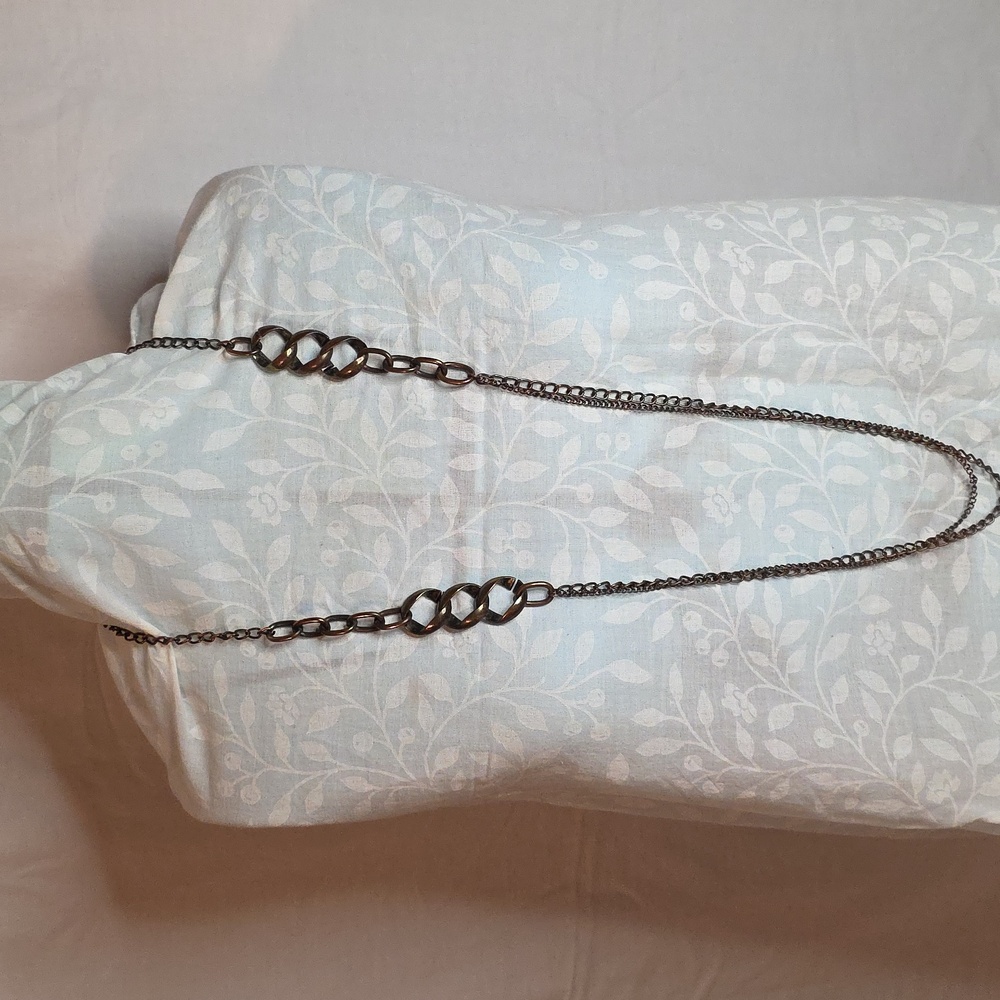 Elegant Brass Tone Chain Necklace [2/$10]